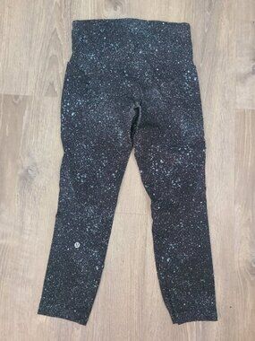 Lululemon Fast and Free High-Rise Crop Leggings Mineralize Multi Black - Size 6